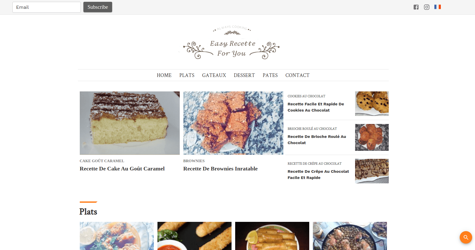 screenshot of EasyRecette.online project